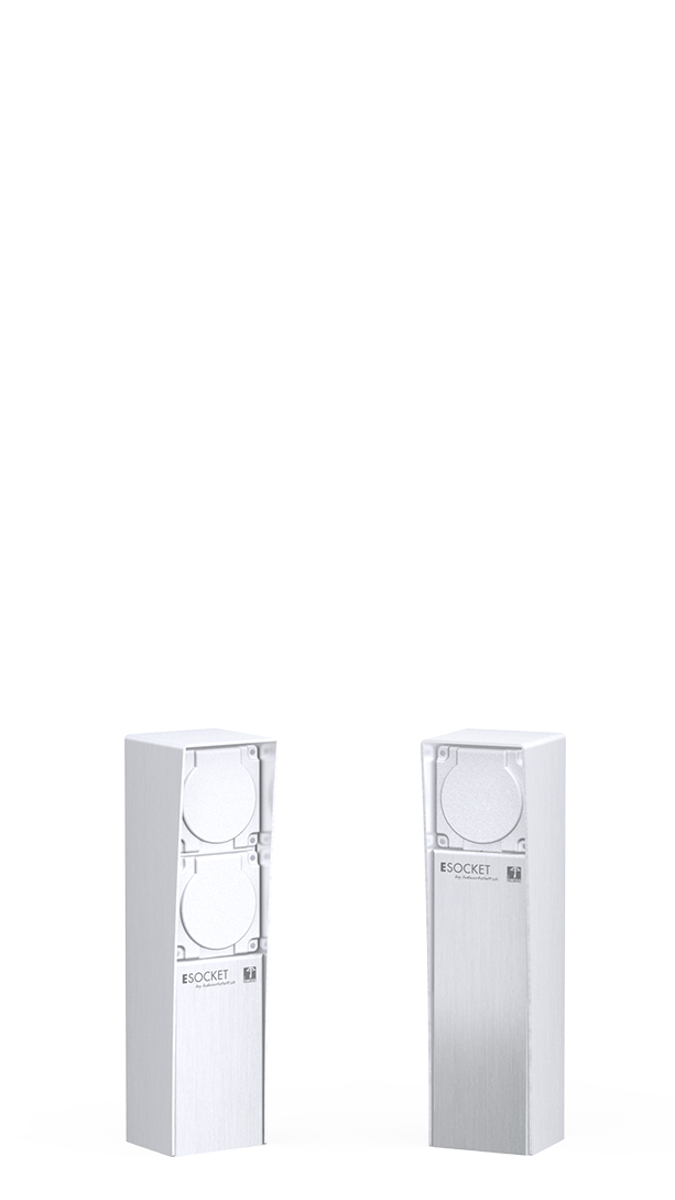 ESOCKET 350 Steckdosensäule mit Feller Edizio oder Hager Robusto Apparate IP67, Bodensäule, Elektromaterial, EM, Winterhalter, Fenner AG WF