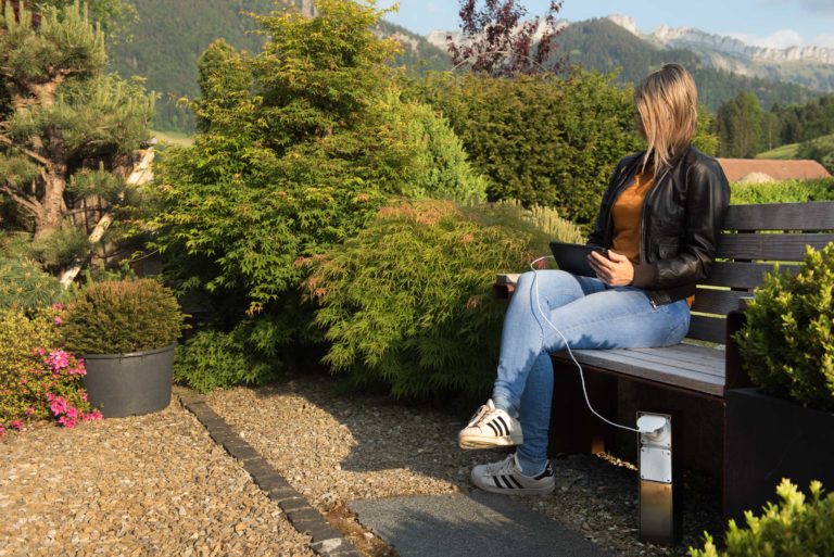 Steckdosensäulen ESOCKET 350, Energeisäule Feller NEVO NAP IP54